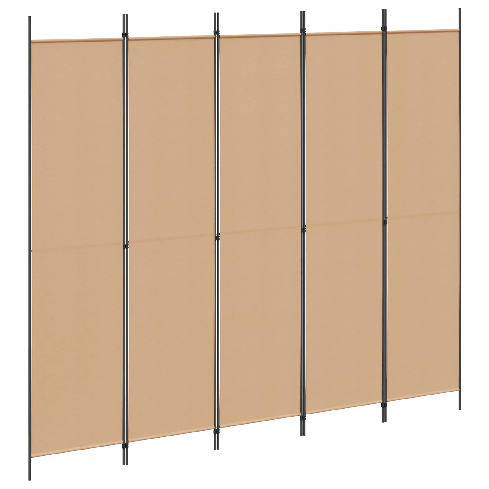 3-teiliger Raumteiler Beige 150 x 220 cm Stoff