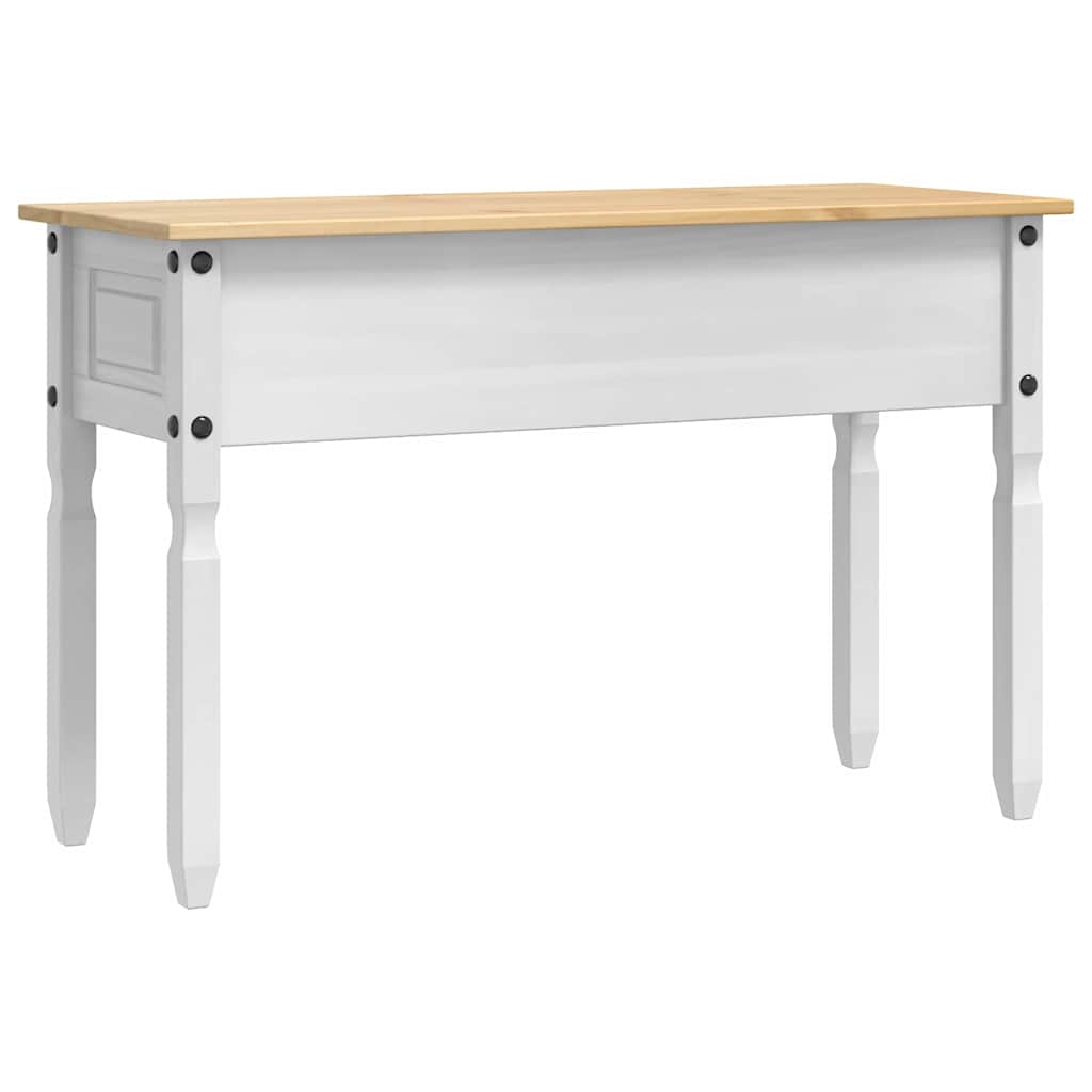Beistelltisch Corona Weiß 115 x 46 x 73 cm Massives Kiefernholz