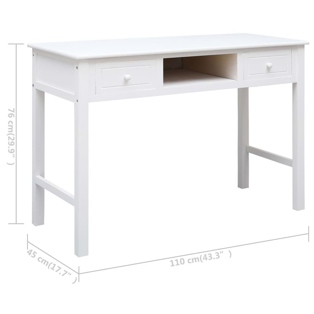 Schreibtisch Grau 110×45×76 cm Holz