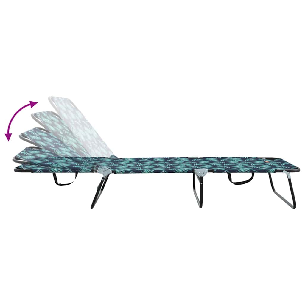 Klappbare Sonnenliege Blau 188 x 57 x 86,5 cm Polyester