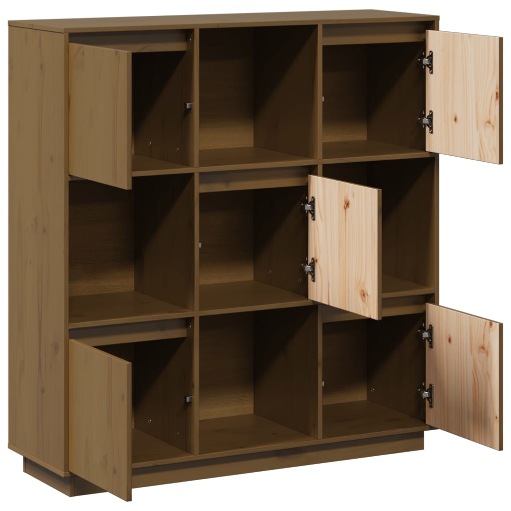 Highboard 110,5x35x117 cm Massivholz Kiefer