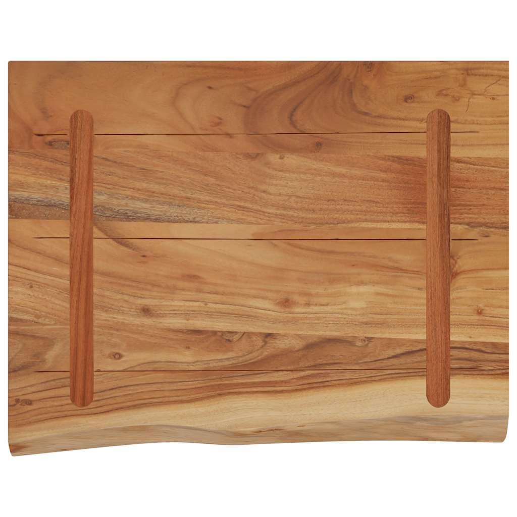 Wandregal 40x20x2,5 cm Rechteckig Massivholz Akazie Baumkante