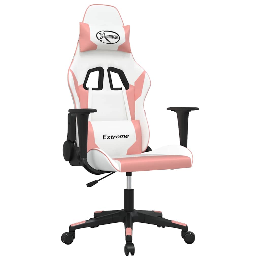 Gaming-Stuhl mit Massagefunktion Schwarz und Blau Kunstleder