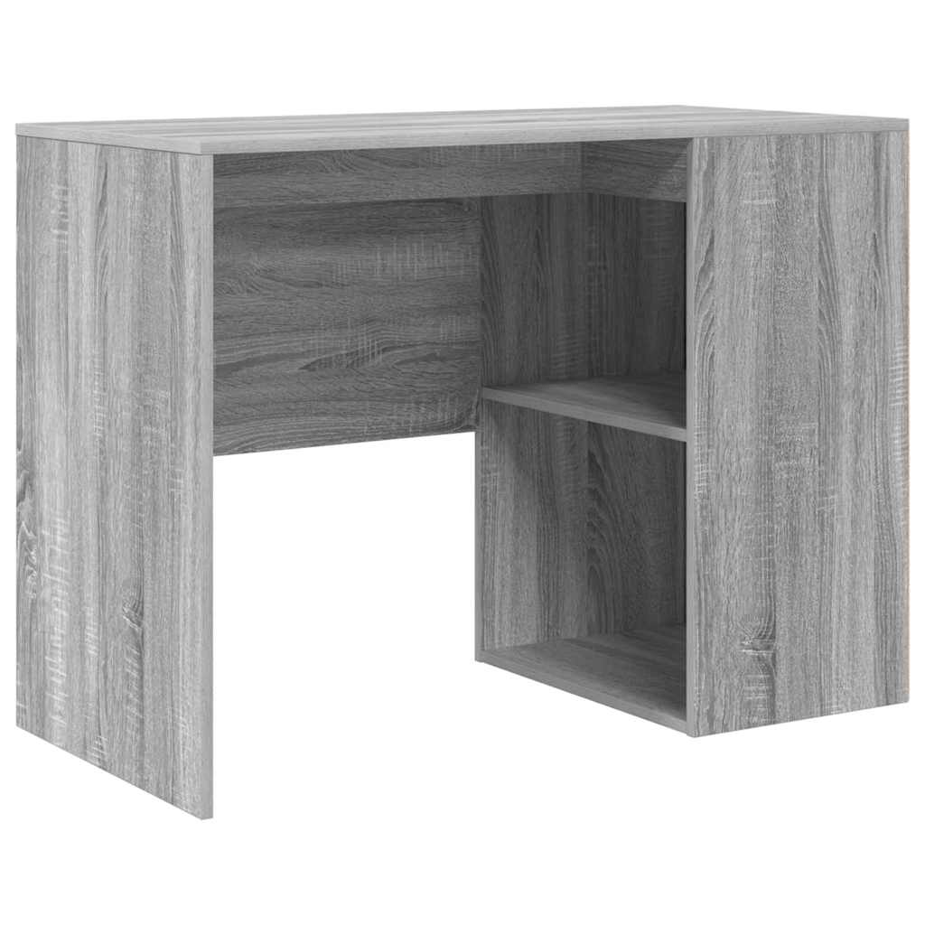 Eck-Schreibtisch Schwarz Eichen-Optik 102 x 88 x 75 cm
