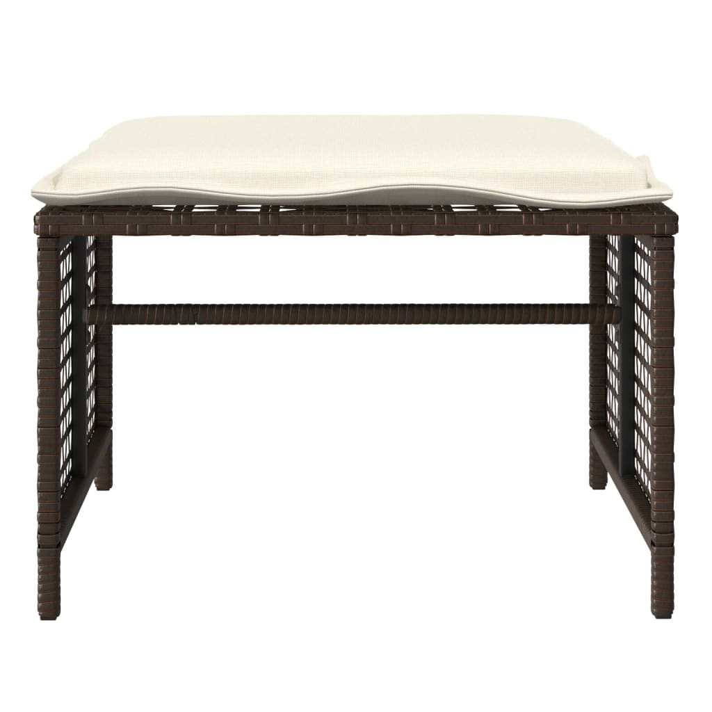 4-tlg. Garten-Sofagarnitur mit Kissen Schwarz Poly Rattan Glas