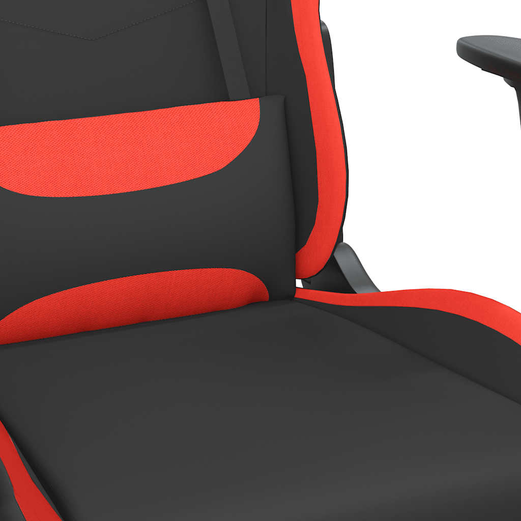 Gaming-Stuhl mit Massagefunktion Schwarz und Creme Stoff