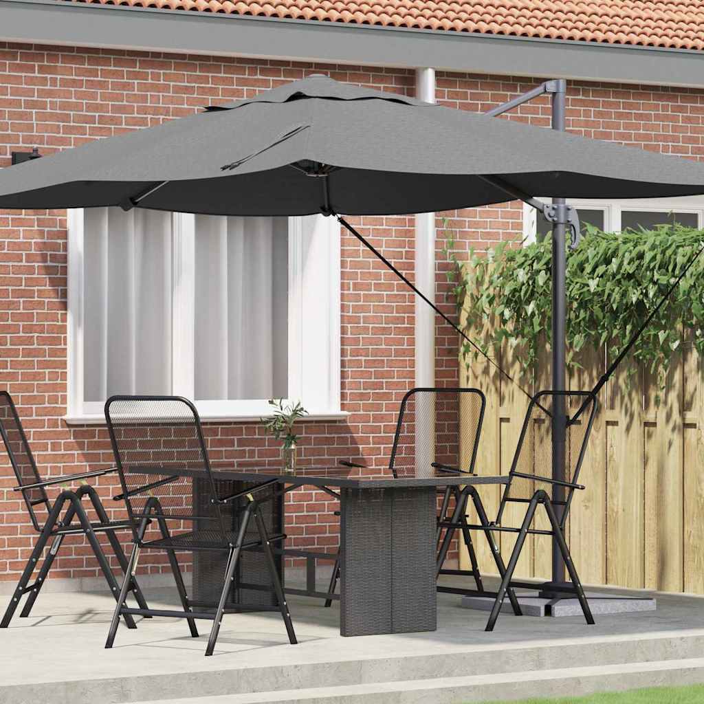 Sonnenschirm Sand 351 x 250 x 260 cm Polyester und Aluminium