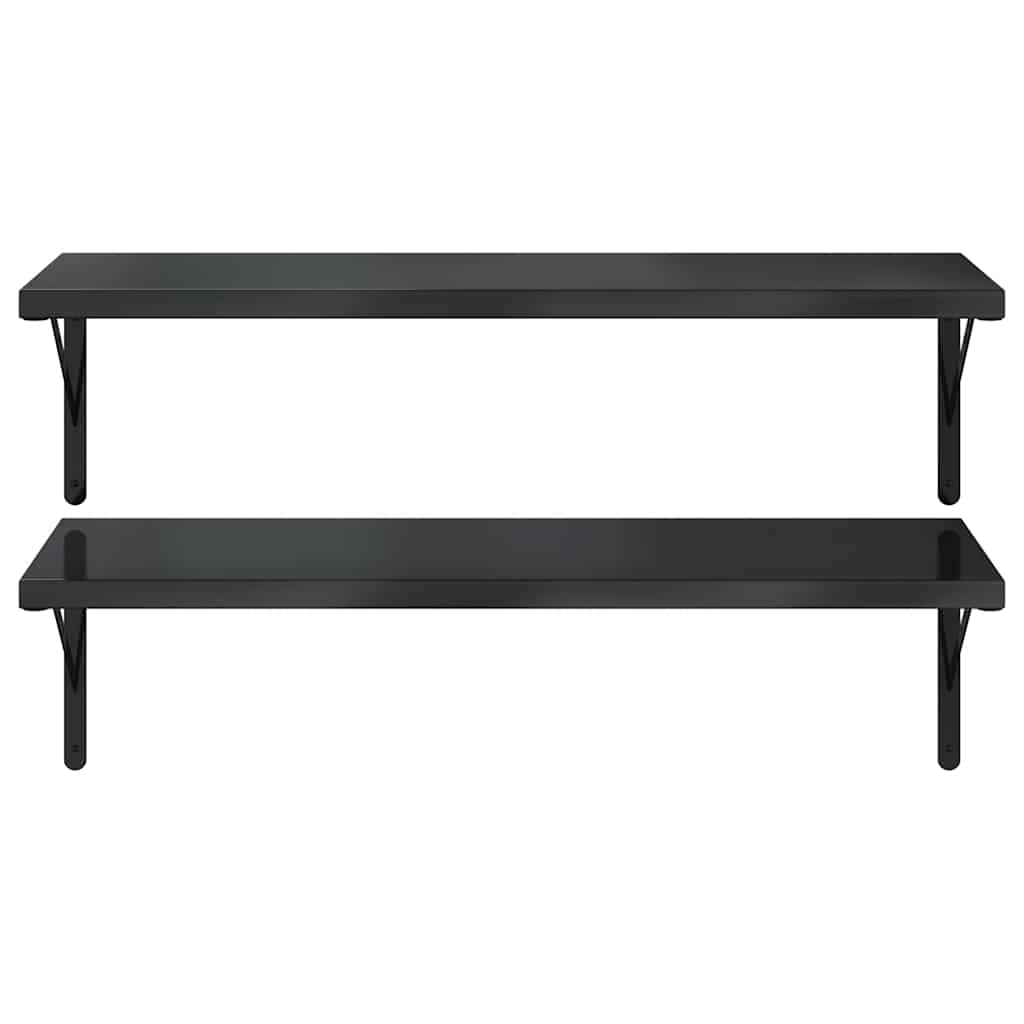 Wandregale 2 Stk. 100x40 cm Silbern Edelstahl