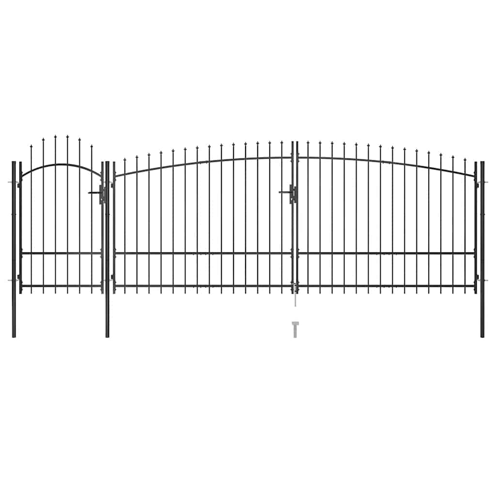Gartentor Woerden mit Speerspitze 5x1 m Schwarz