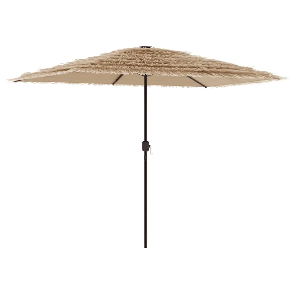 Sonnenschirm mit LED und Stahlmast Braun 248x248x248 cm