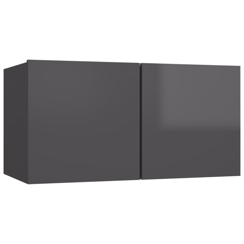 4-tlg. TV-Schrank-Set Weiß Holzwerkstoff