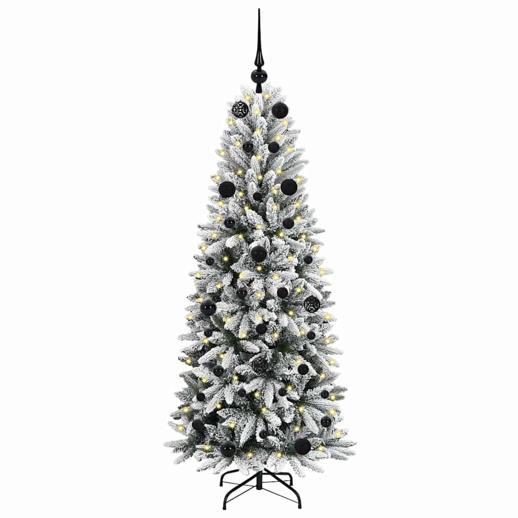 Künstlicher Weihnachtsbaum mit 150 LEDs mit Ständer Weiß 120 cm