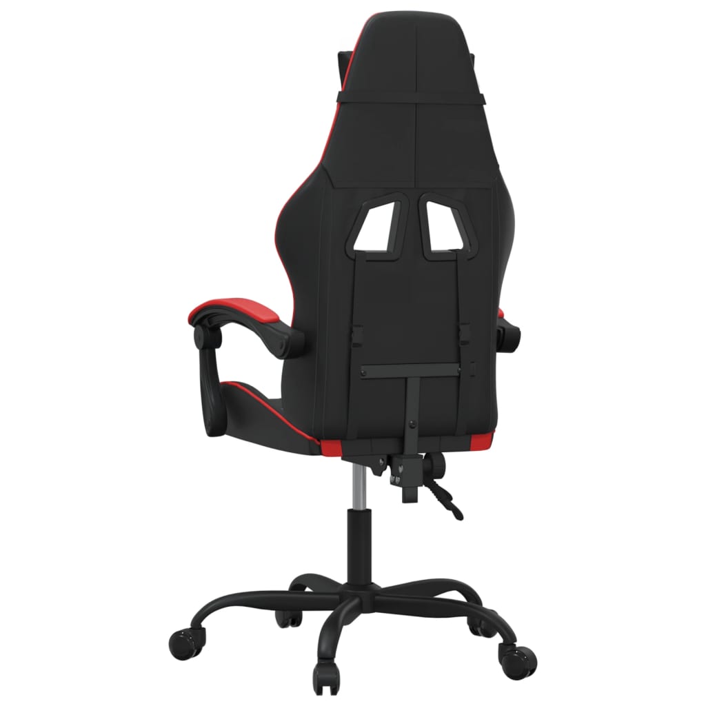 Gaming-Stuhl Drehbar Schwarz und Rot Kunstleder