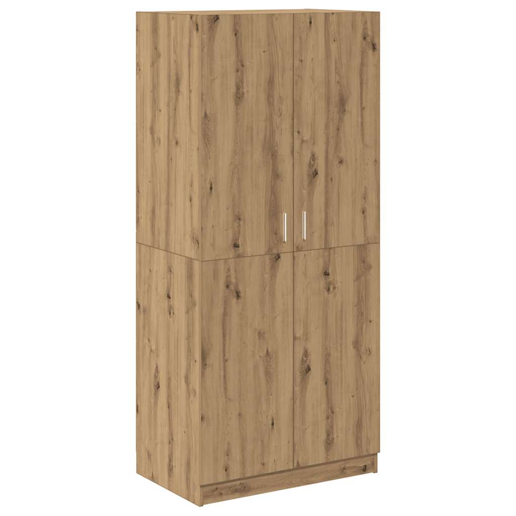 Kleiderschrank Weiß 80x52x180 cm Holzwerkstoff