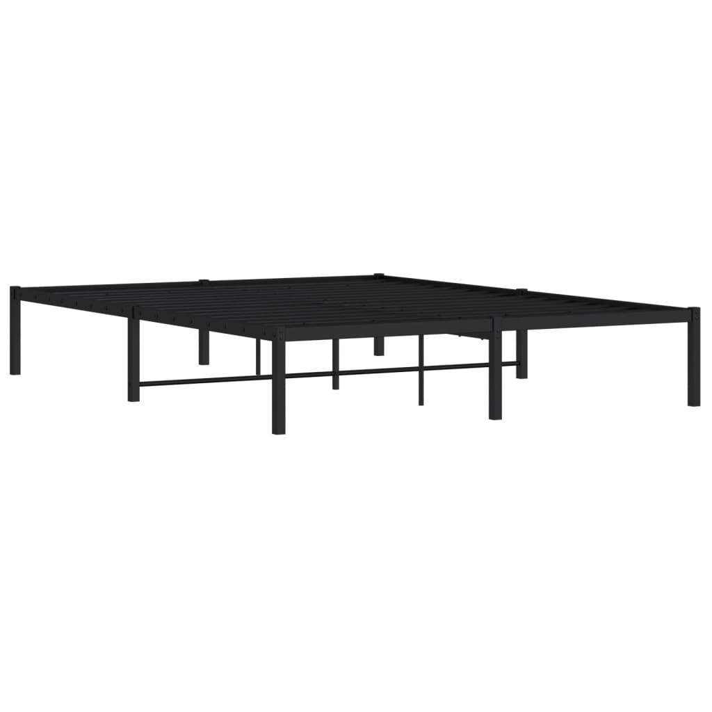 Bettgestell Metall Schwarz 75x190 cm