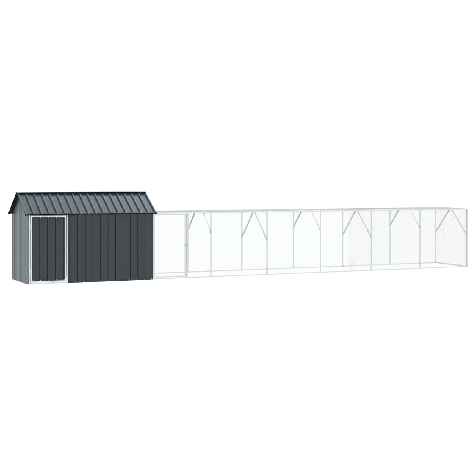 Vogelkäfig Anthrazit 416,5 x 103 x 142 cm Verzinkter Stahl
