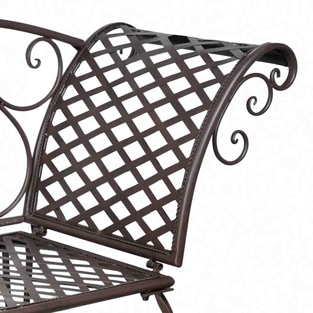 Garten-Chaiselongue 128 cm Metall Antik Weiß