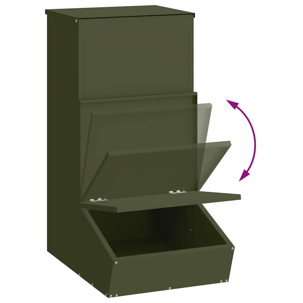 Schweinfutterspender Schwarz 55 x 38 x 76 cm