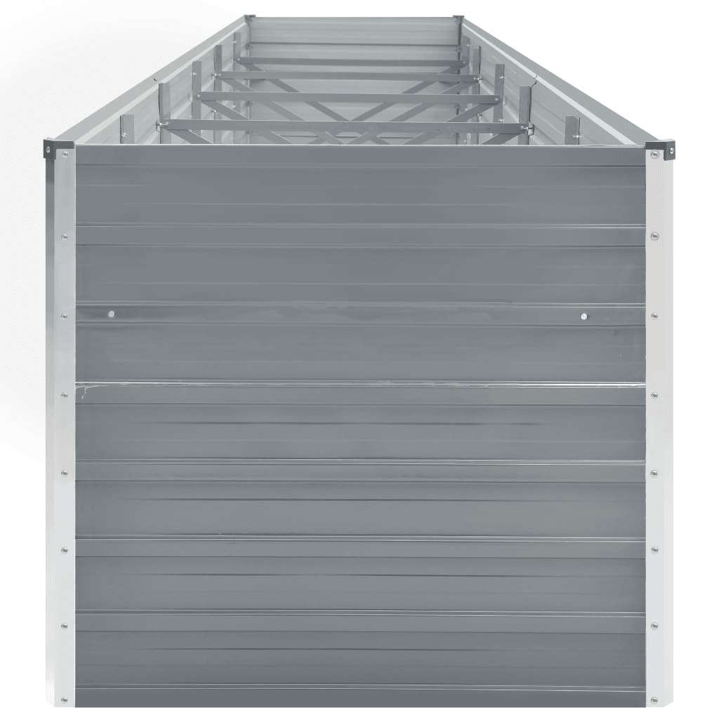 Hochbeet 160 x 80 x 77 cm Verzinkter Stahl Grau