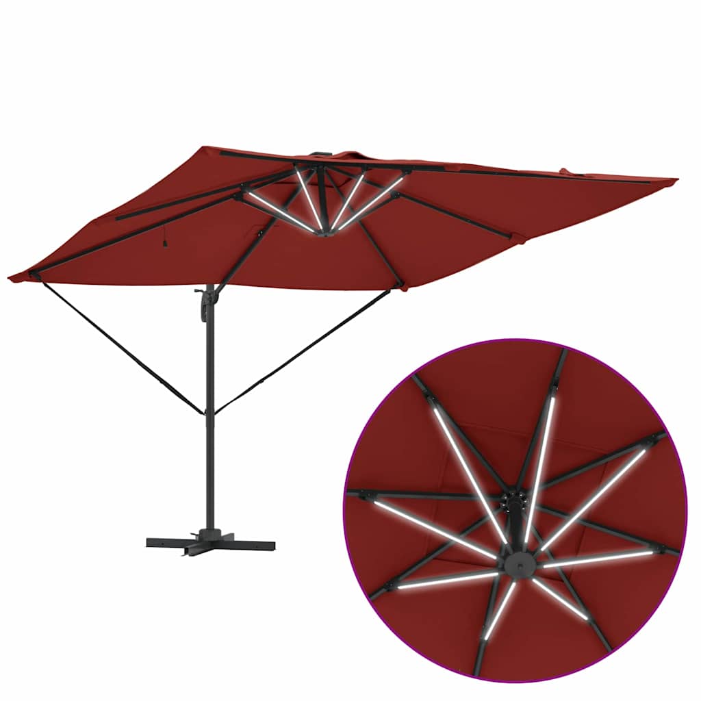 Sonnenschirm Sand 286 x 284 x 270 cm Aluminium und Polyester