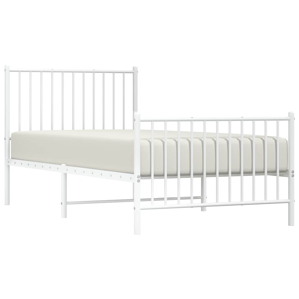 Bettgestell Metall Schwarz 75x190 cm