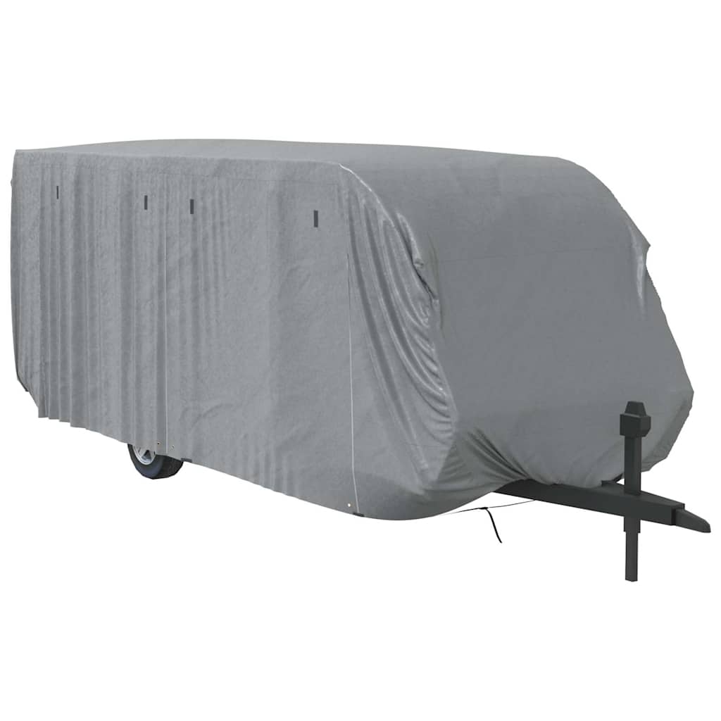 Schutzhülle für Wohnwagen Grau 460x250x220 cm Vliesstoff