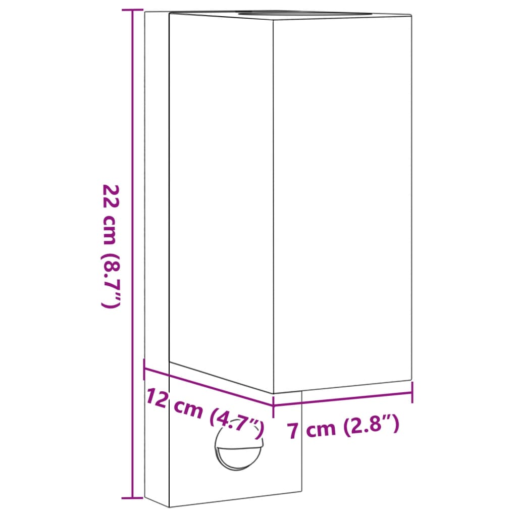 Außenwandleuchten 2 Stk. Schwarz Aluminiumdruckguss
