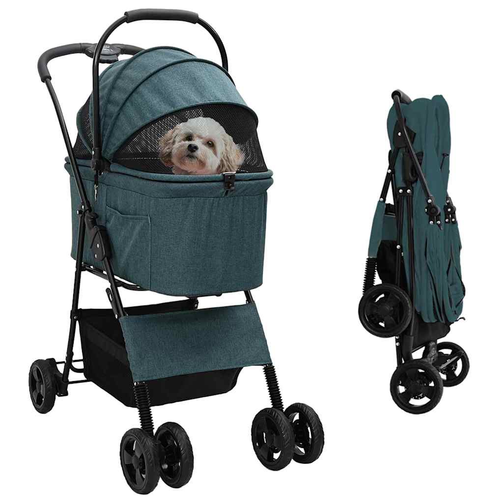 Faltbarer Haustierwagen Rosa 81 x 47 x 99 cm Polyester