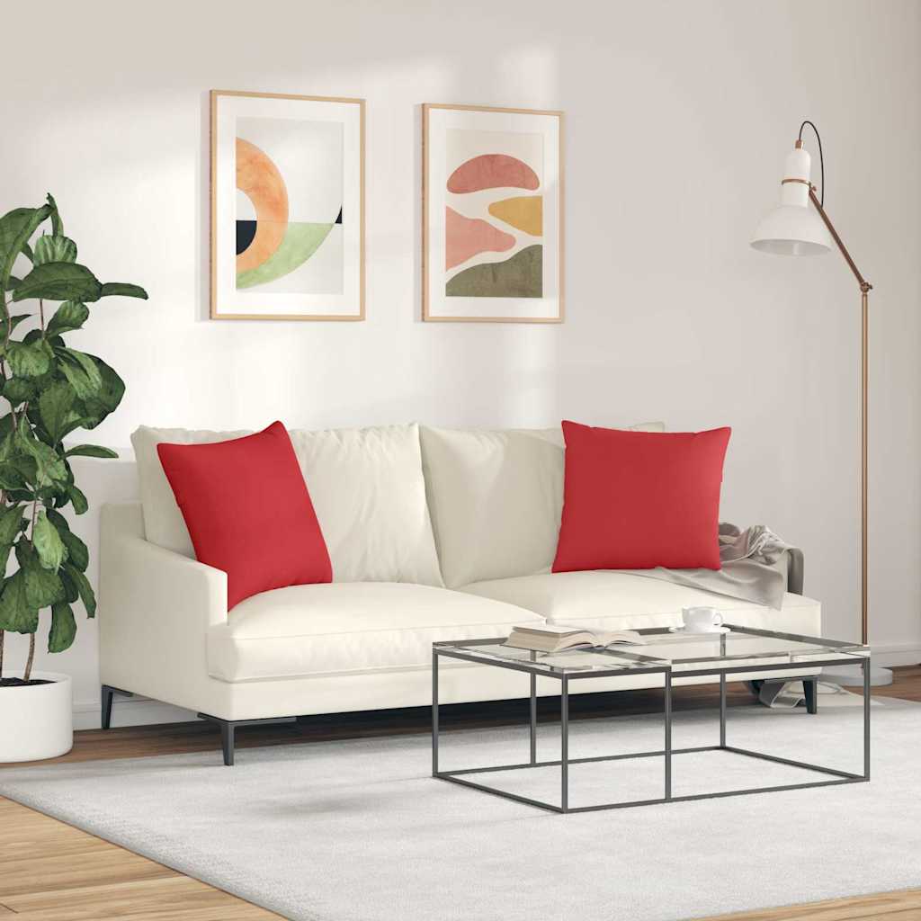 Sofakissen 2 pcs Hellgrau 50 x 30 cm Stoff