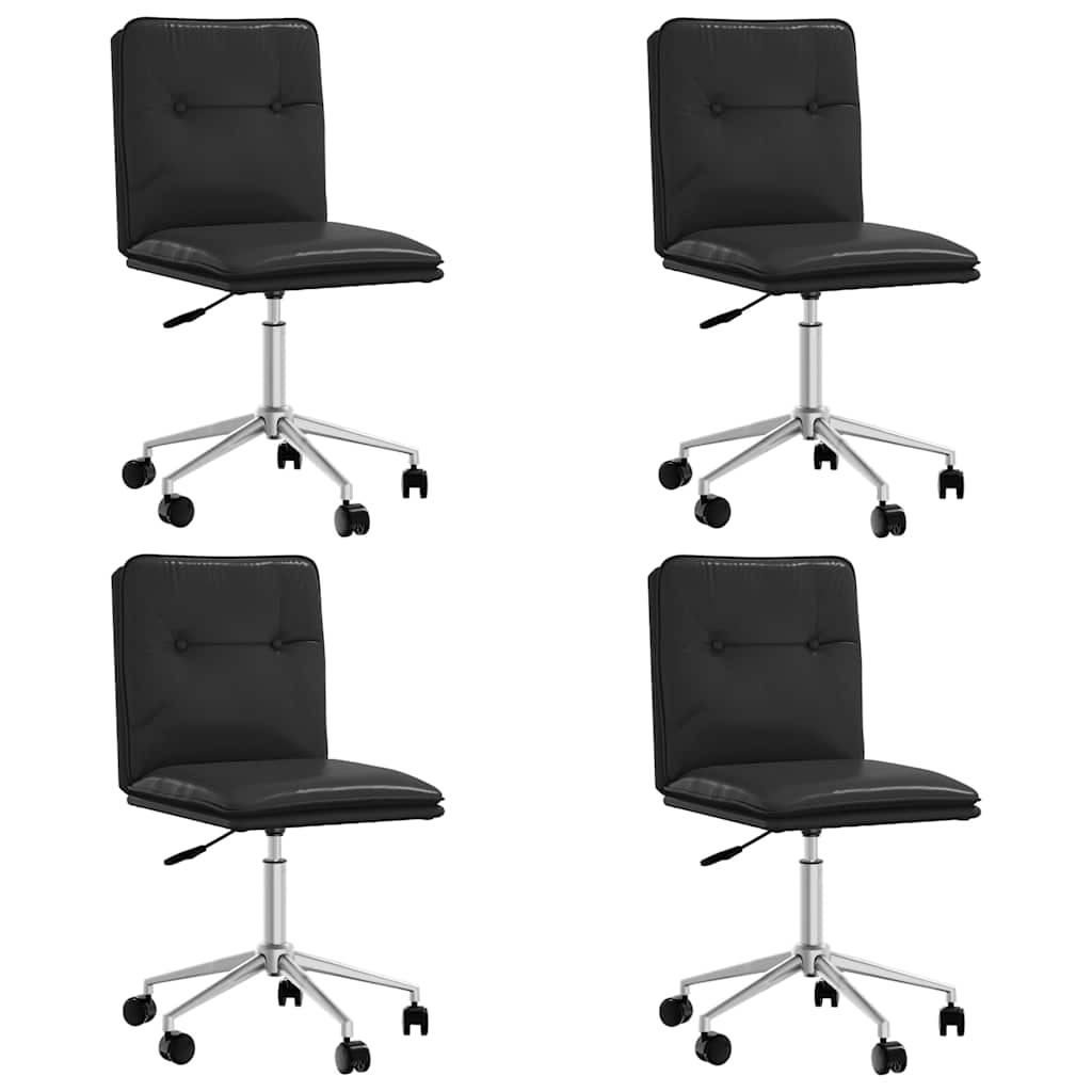 Esszimmerstühle 2 Stk. Schwarz Kunstleder