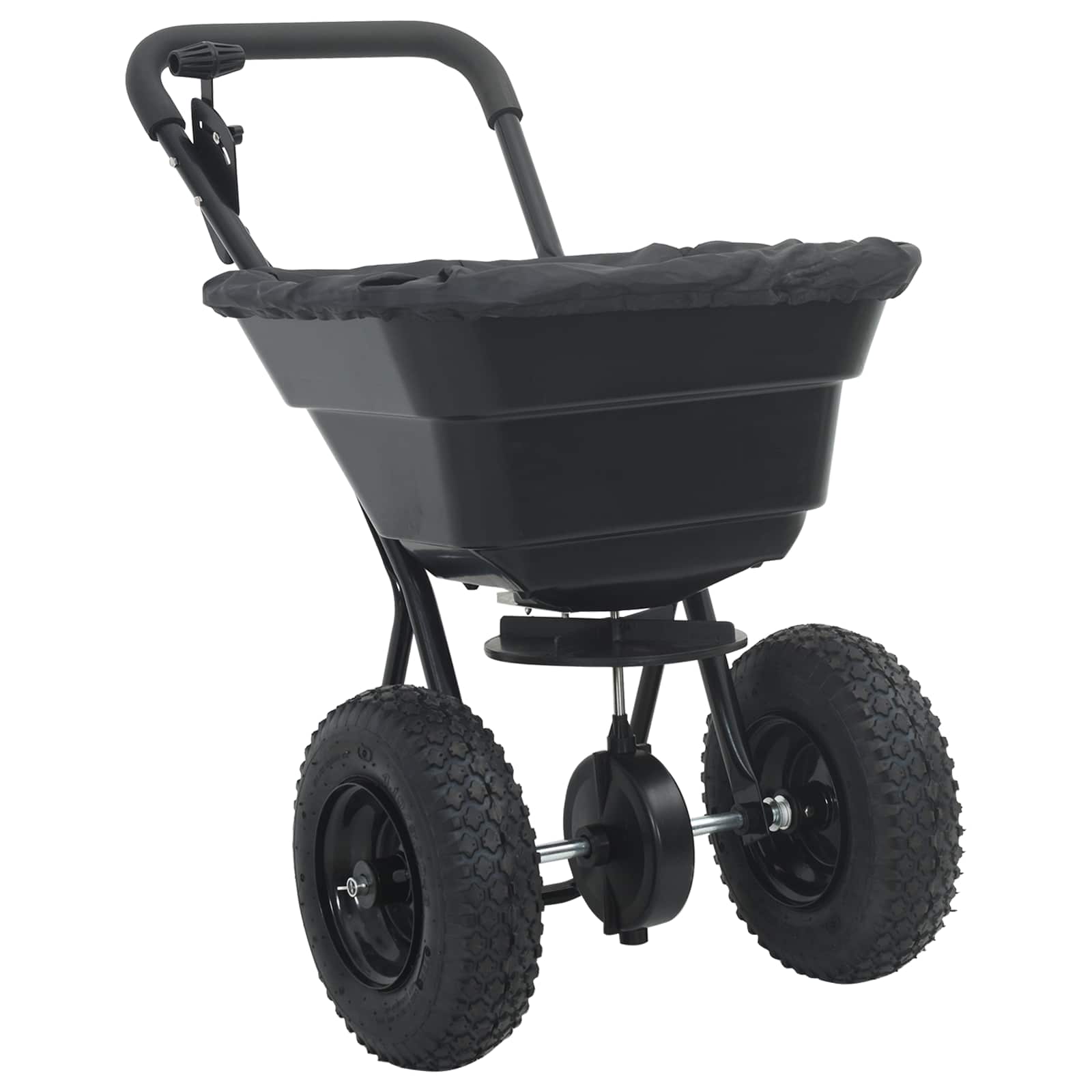 Streuer Schwarz 82 x 46 x 75 cm PVC und Stahl