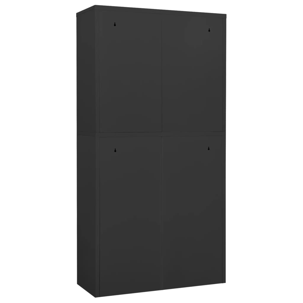 Büroschrank Weiß 90x40x180 cm Stahl