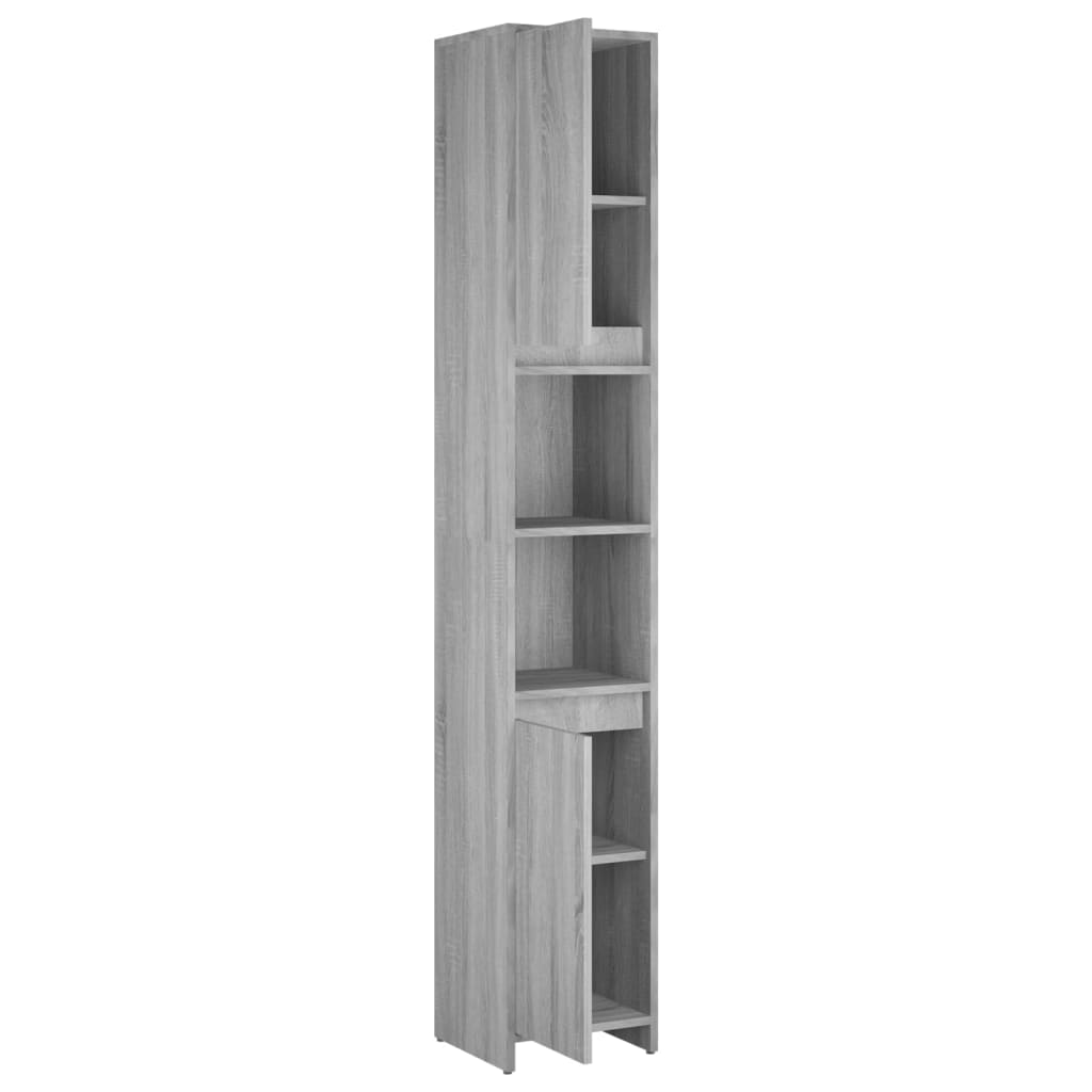 Badezimmerschrank Weiß 30x30x183,5 cm Holzwerkstoff