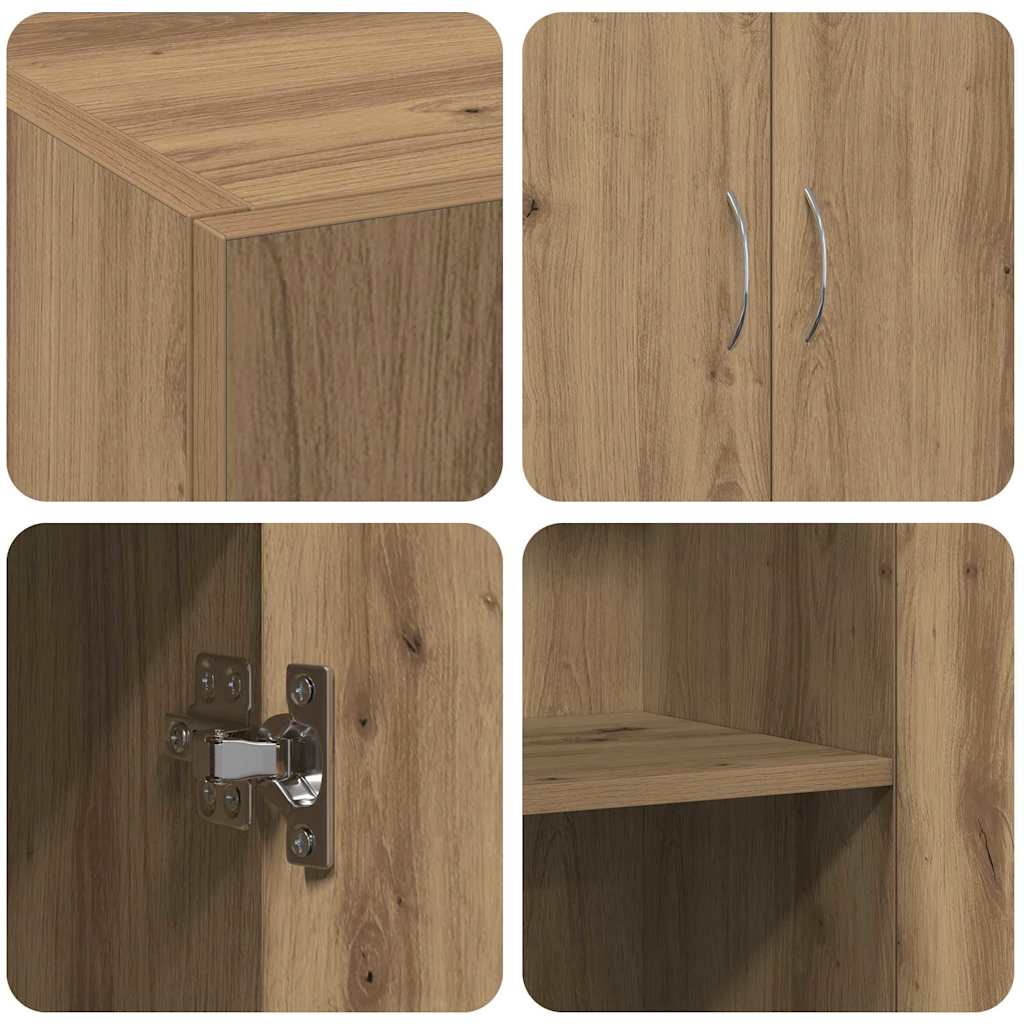 Aktenschrank Weiß 60x32x153 cm Holzwerkstoff