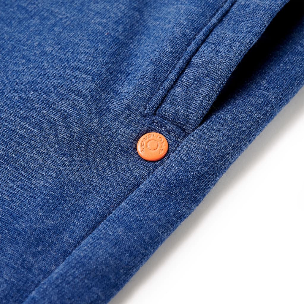 Kindershorts mit Kordelzug Dunkelblau Melange 140