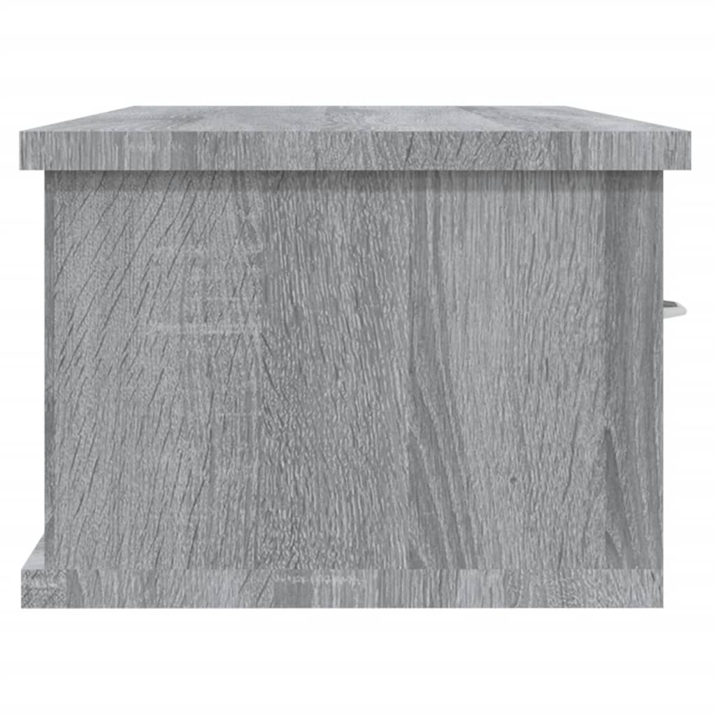 Wand-Schubladenregal Weiß 60x26x18,5 cm Holzwerkstoff