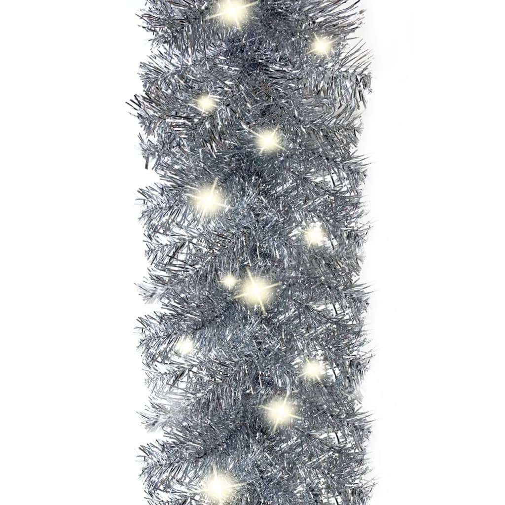Weihnachtsgirlande mit LED 10 m Schwarz