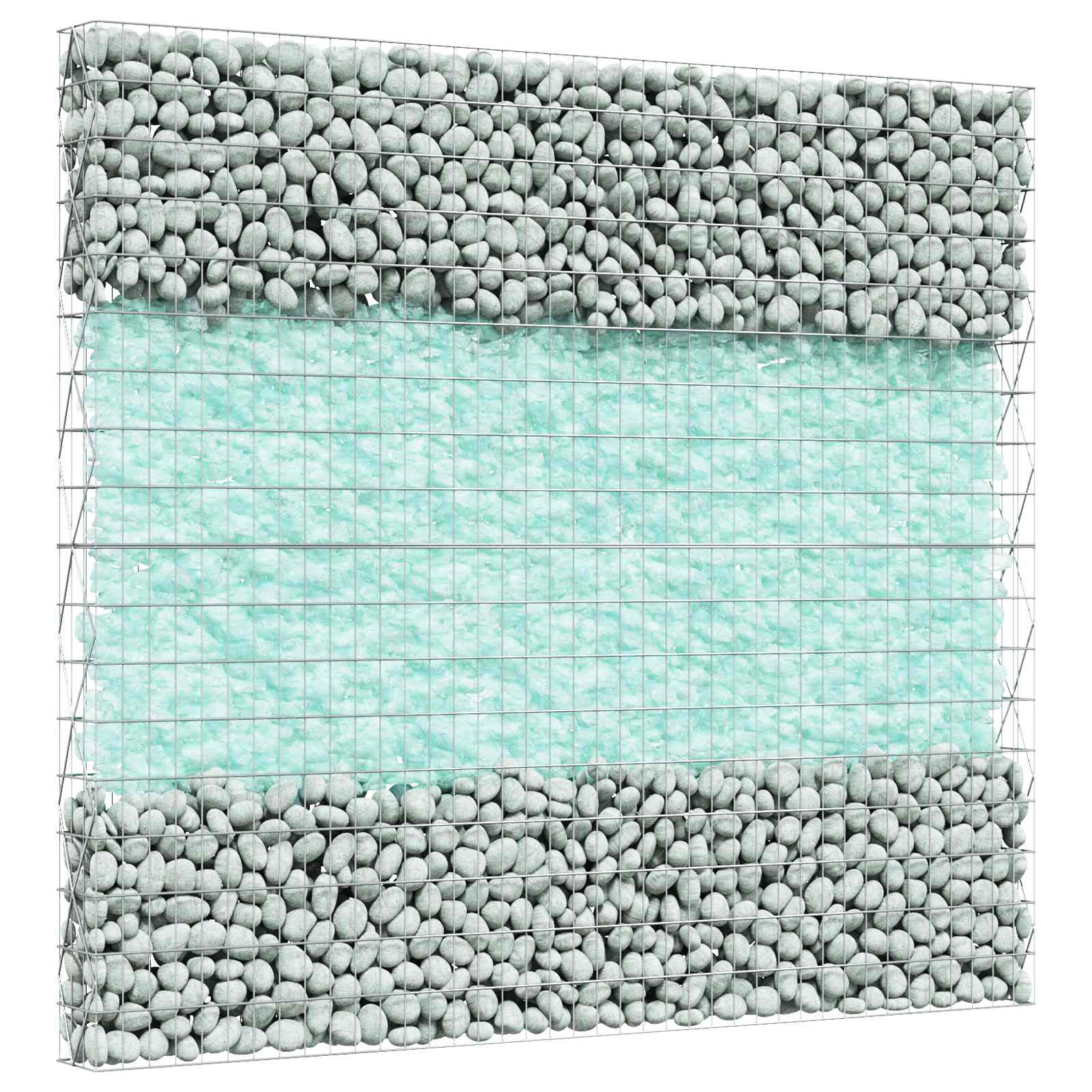 Gabionensteine aus Glas Grün 60-120 mm 25 kg