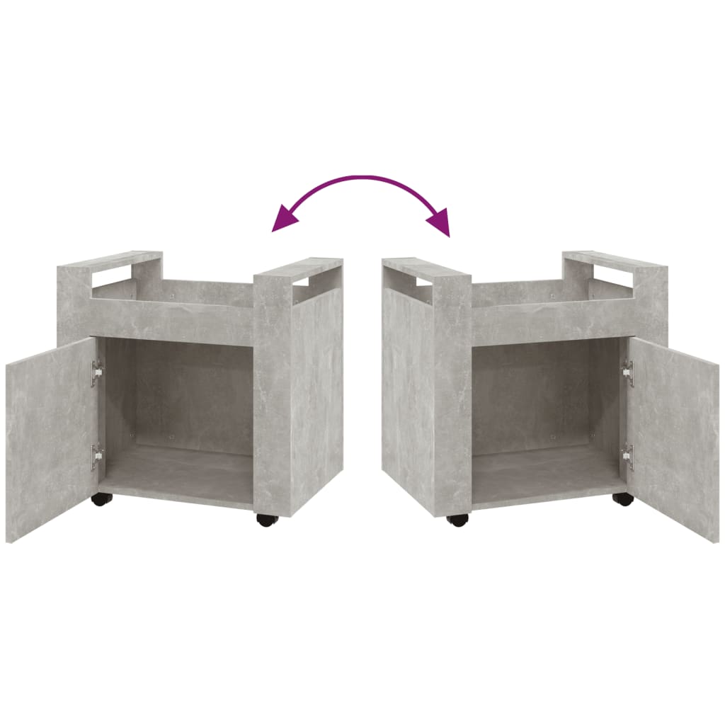 Bürowagen Weiß 60x45x60 cm Holzwerkstoff
