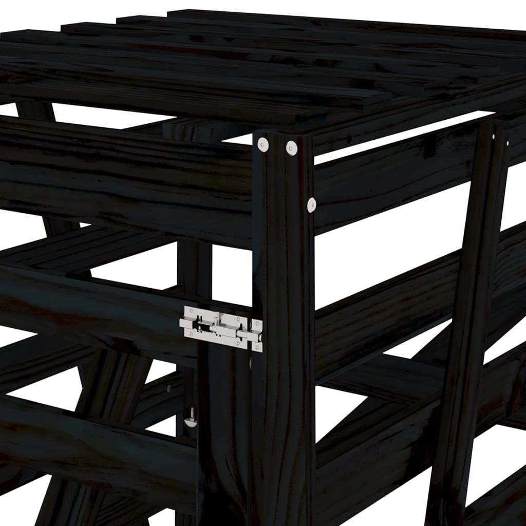 Mülltonnenbox 84x90x128,5 cm Massivholz Kiefer