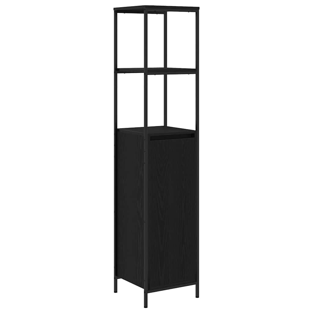 Badezimmermöbel Set mit Schubladen 2 pcs Schwarz Eichen-Optik