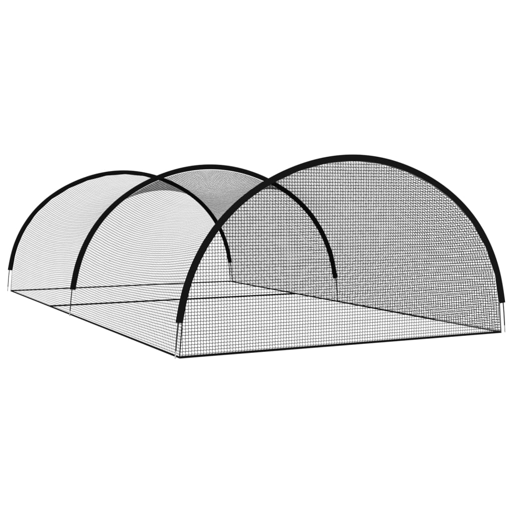 Baseball-Schlagkäfig Schwarz 600x400x250 cm Polyester