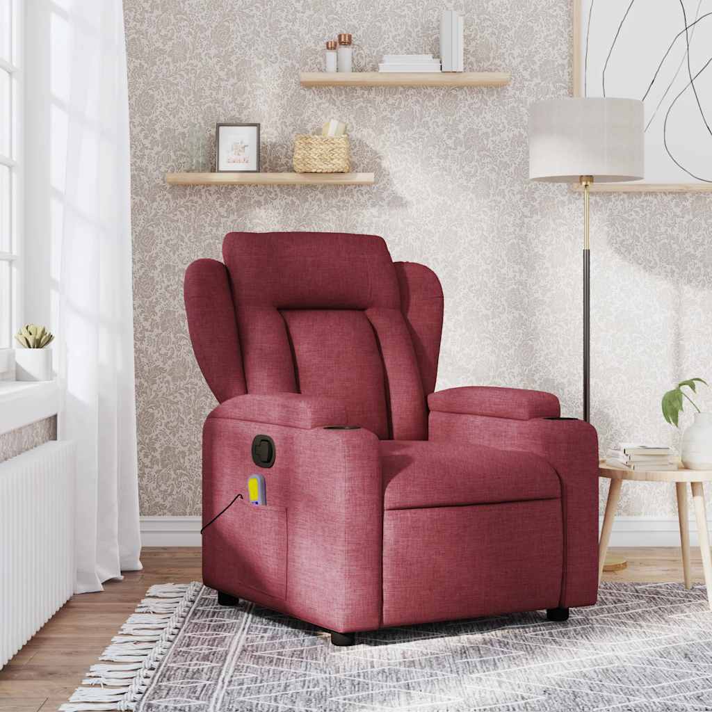 Relaxsessel Elektrisch Hellgrau Stoff