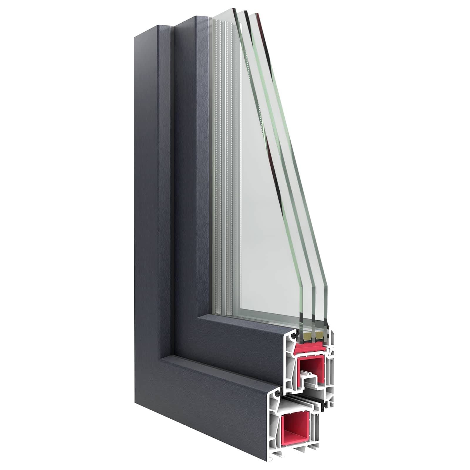 Kellerfenster RISOR 50 x 50 cm PVC und Glas Weiß