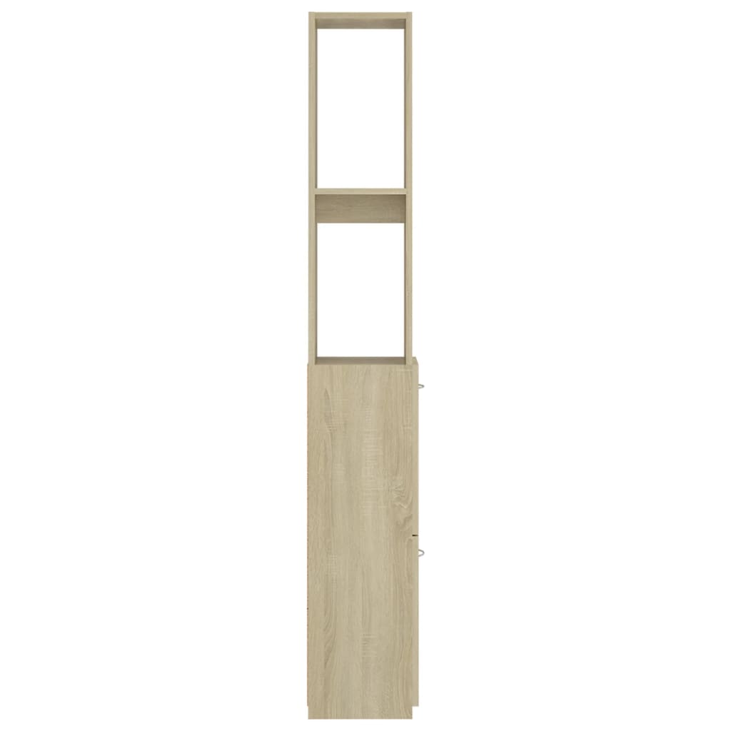 Badschrank Weiß 25x26,5x170 cm Holzwerkstoff
