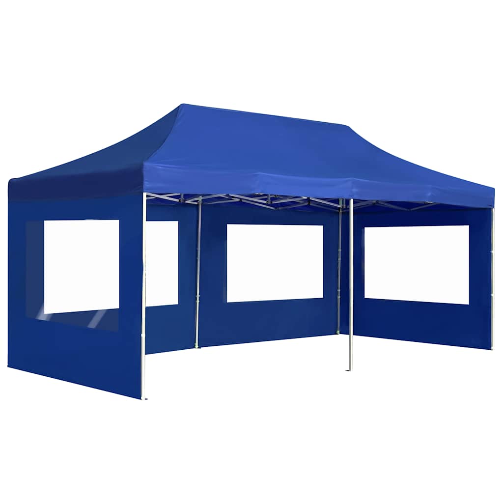 Profi-Partyzelt Faltbar mit Wänden Aluminium 3×3m Weiß