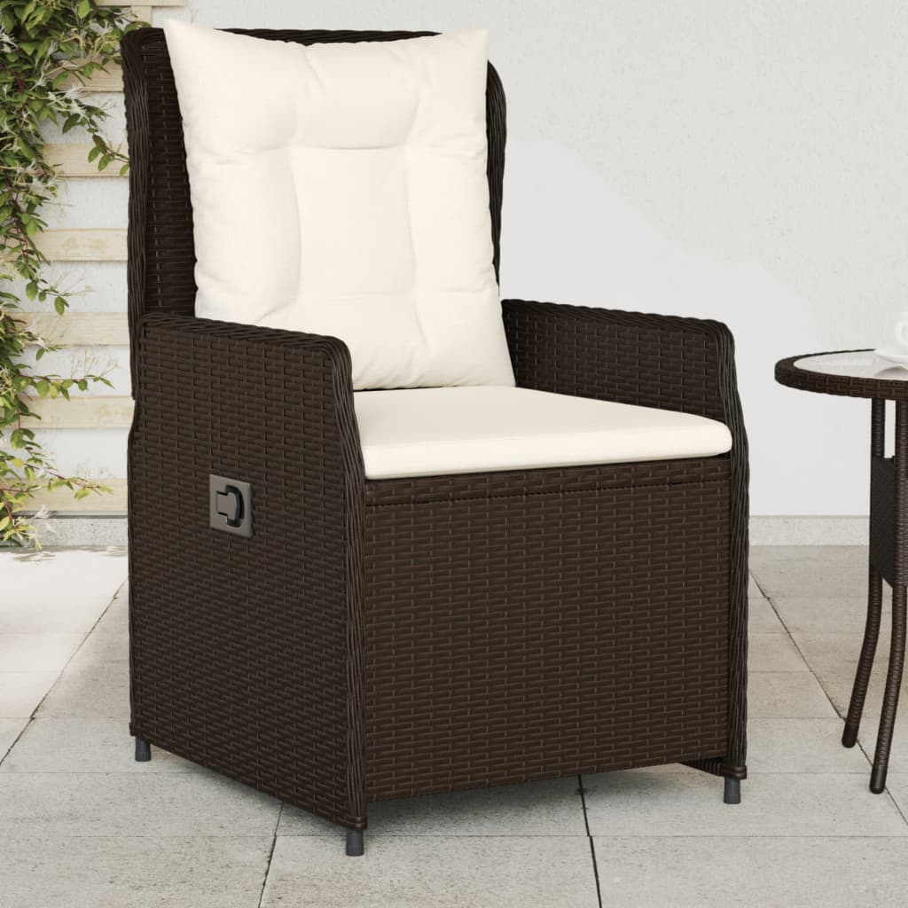 Gartensessel 2 Stk. Verstellbar Schwarz Poly Rattan