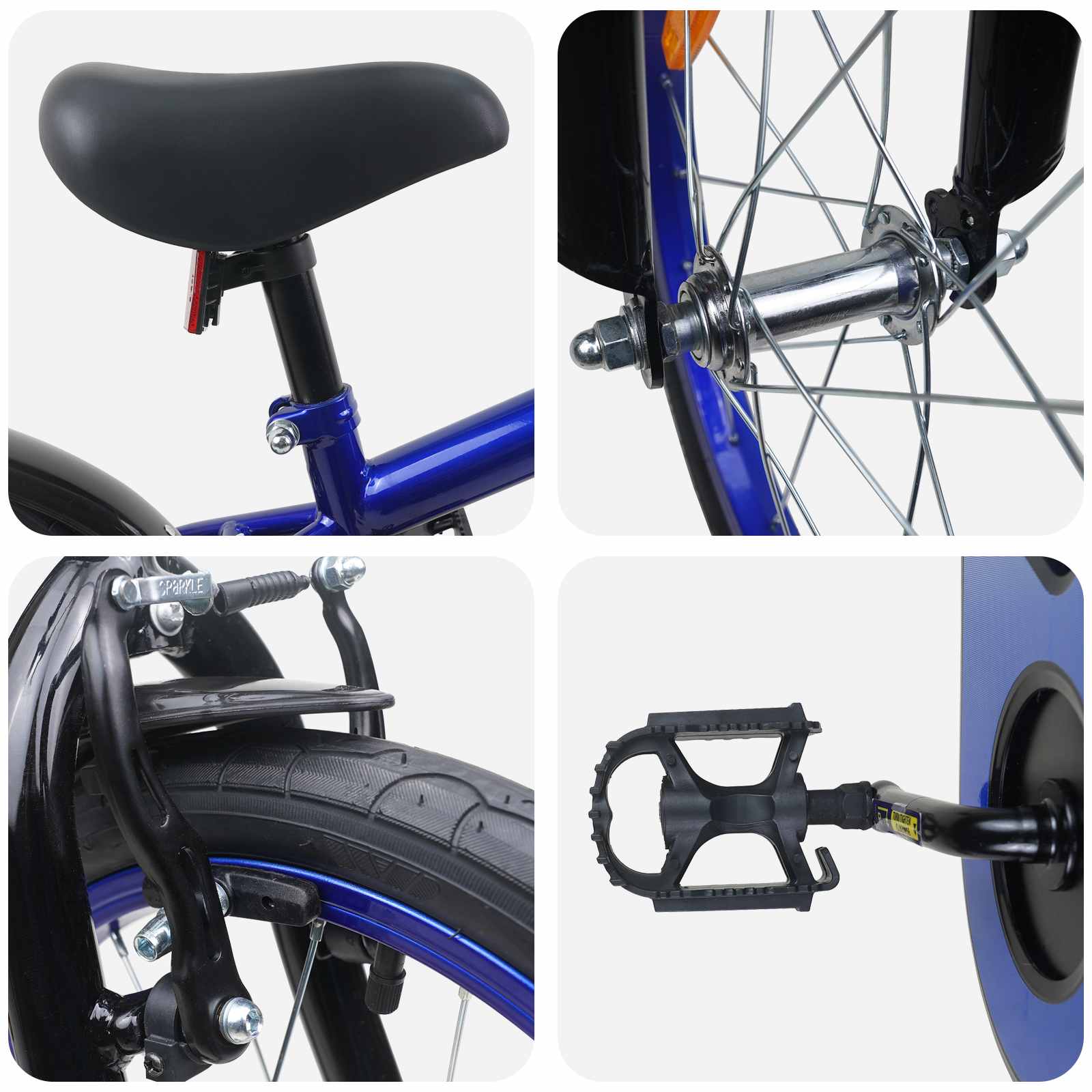 Kinderfahrrad 16 Zoll für 4-6 Jahre alt Grün Schwarz