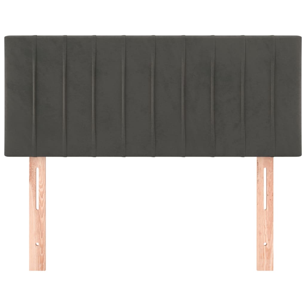 Kopfteil Hellgrau 80x5x118/128 cm Samt