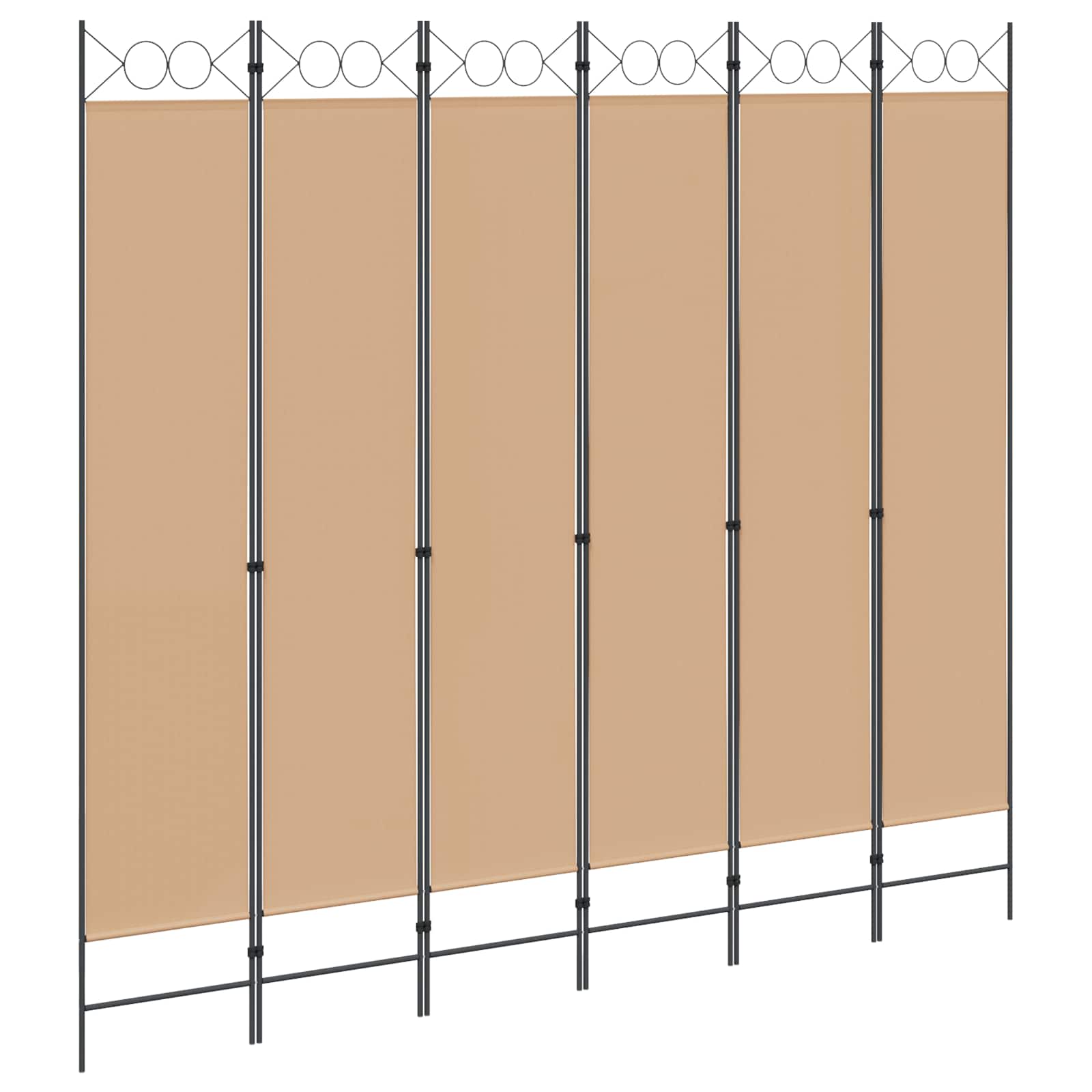 3-teiliger Raumteiler Beige 120 x 200 cm Stoff